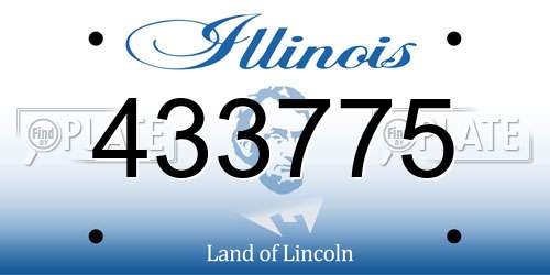 433775 Illinois License Plate
