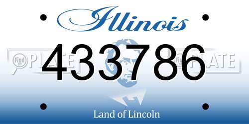 433786 Illinois License Plate