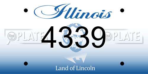 4339 Illinois License Plate
