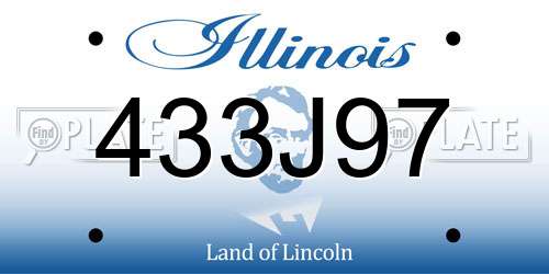 433J97 Illinois License Plate