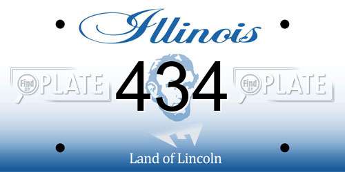 434 Illinois License Plate