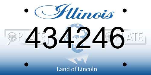 434246 Illinois License Plate