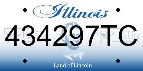434297TC Illinois License Plate