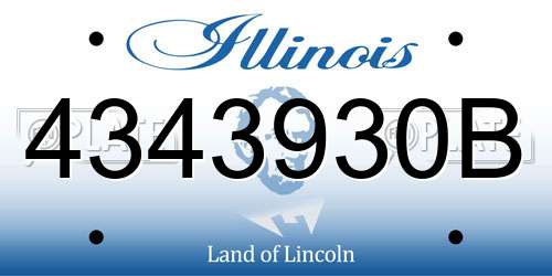 4343930B Illinois License Plate