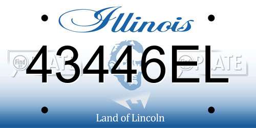 43446EL Illinois License Plate
