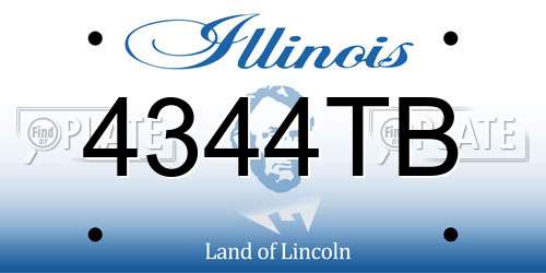 4344TB Illinois License Plate