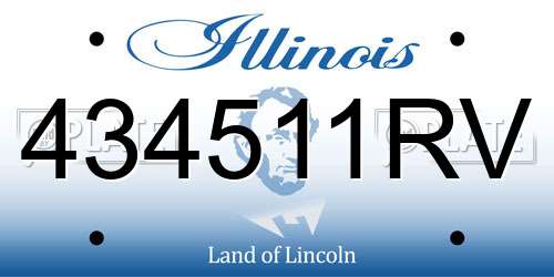 434511RV Illinois License Plate