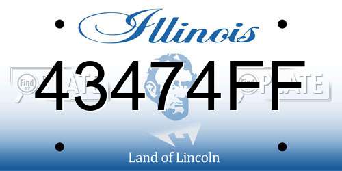 43474FF Illinois License Plate