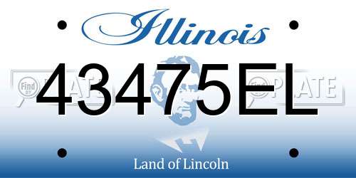 43475EL Illinois License Plate