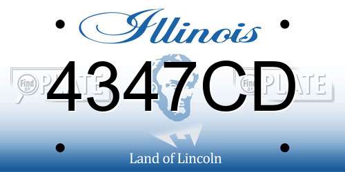 4347CD Illinois License Plate