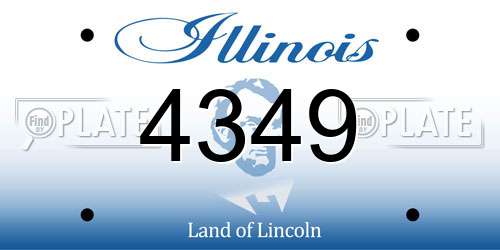 4349 Illinois License Plate