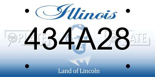 434A28 Illinois License Plate