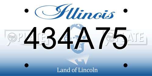434A75 Illinois License Plate