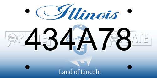 434A78 Illinois License Plate