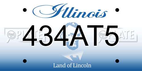 434AT5 Illinois License Plate