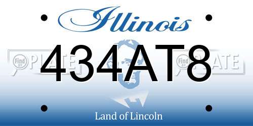 434AT8 Illinois License Plate