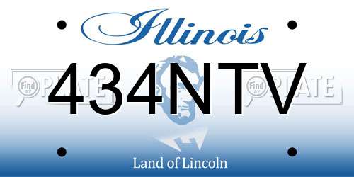 434NTV Illinois License Plate