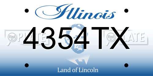 4354TX Illinois License Plate