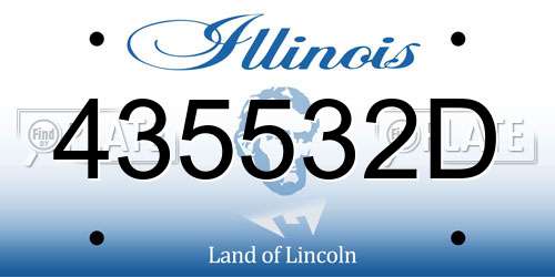 435532D Illinois License Plate