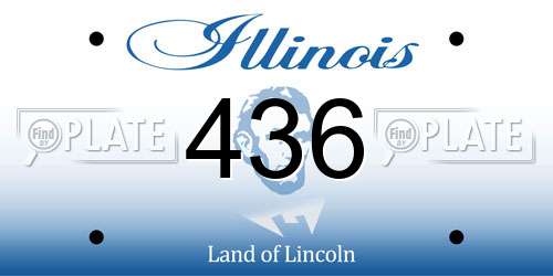 436 Illinois License Plate