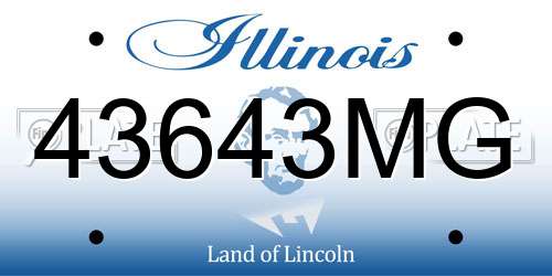 43643MG Illinois License Plate
