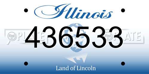 436533 Illinois License Plate