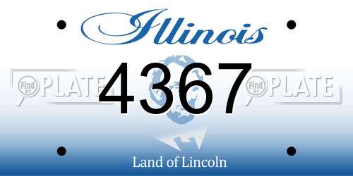 4367 Illinois License Plate