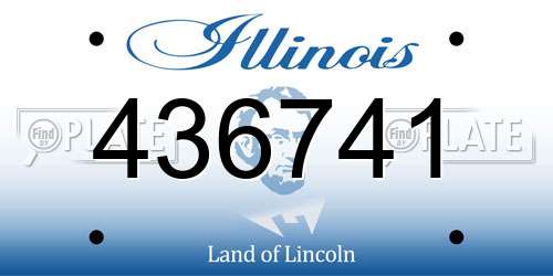 436741 Illinois License Plate