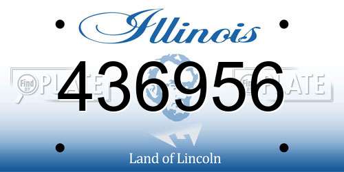 436956 Illinois License Plate