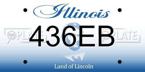 436EB Illinois License Plate