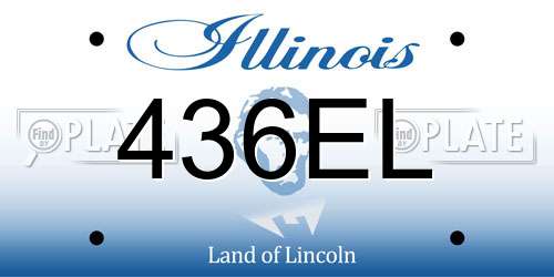 436EL Illinois License Plate