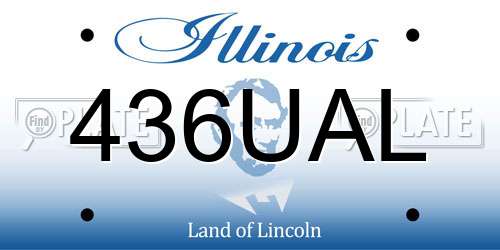 436UAL Illinois License Plate