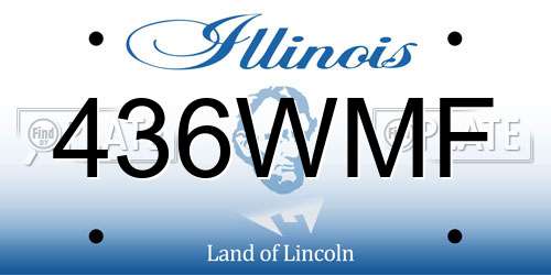 436WMF Illinois License Plate
