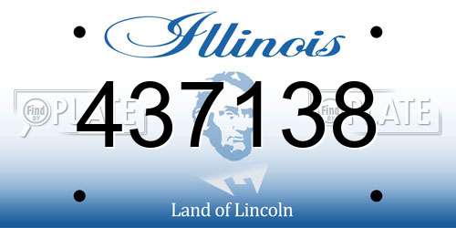 437138 Illinois License Plate