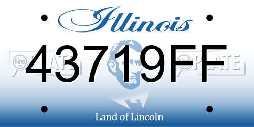 43719FF Illinois License Plate