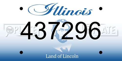 437296 Illinois License Plate