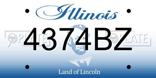 4374BZ Illinois License Plate