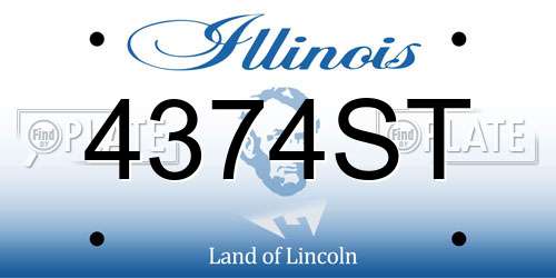 4374ST Illinois License Plate