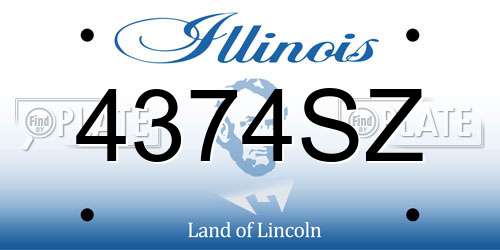 4374SZ Illinois License Plate