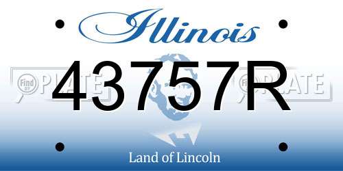 43757R Illinois License Plate