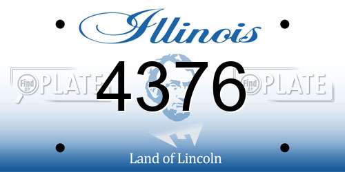4376 Illinois License Plate