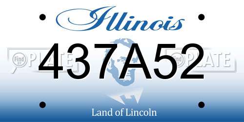 437A52 Illinois License Plate