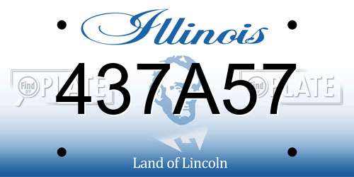 437A57 Illinois License Plate