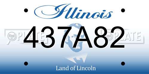 437A82 Illinois License Plate