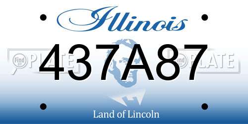 437A87 Illinois License Plate