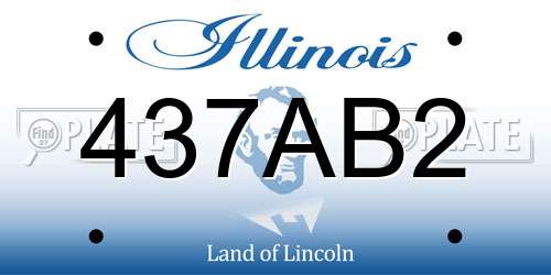 437AB2 Illinois License Plate