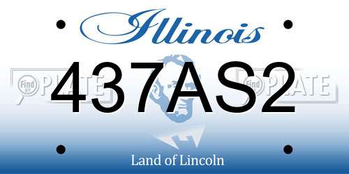 437AS2 Illinois License Plate