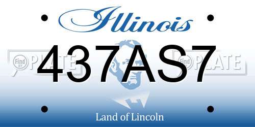 437AS7 Illinois License Plate