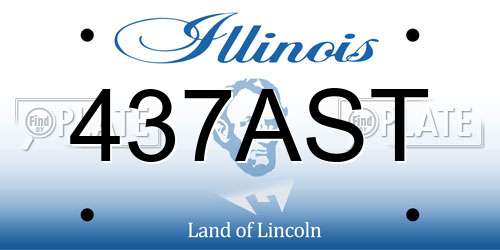 437AST Illinois License Plate