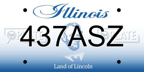 437ASZ Illinois License Plate